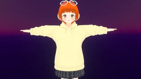 3D Anime Character Girl - Blender 3d models