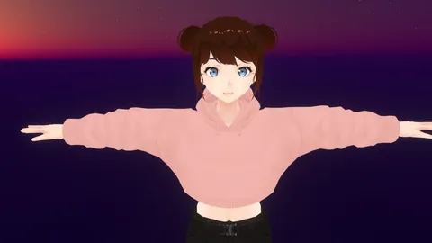 3D Anime Character Girl - Blender 3d models