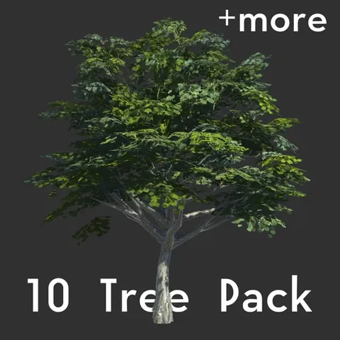 10 Realistic Trees - Blender 3d models