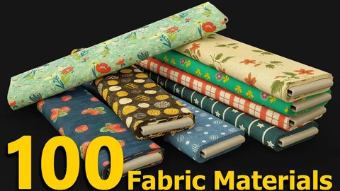 100 Fabric Materials - Blender textures & materials