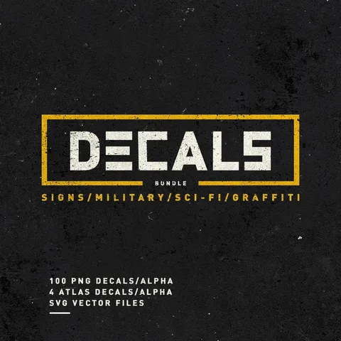 100 High-Res Decals Bundle - Blender textures & materials