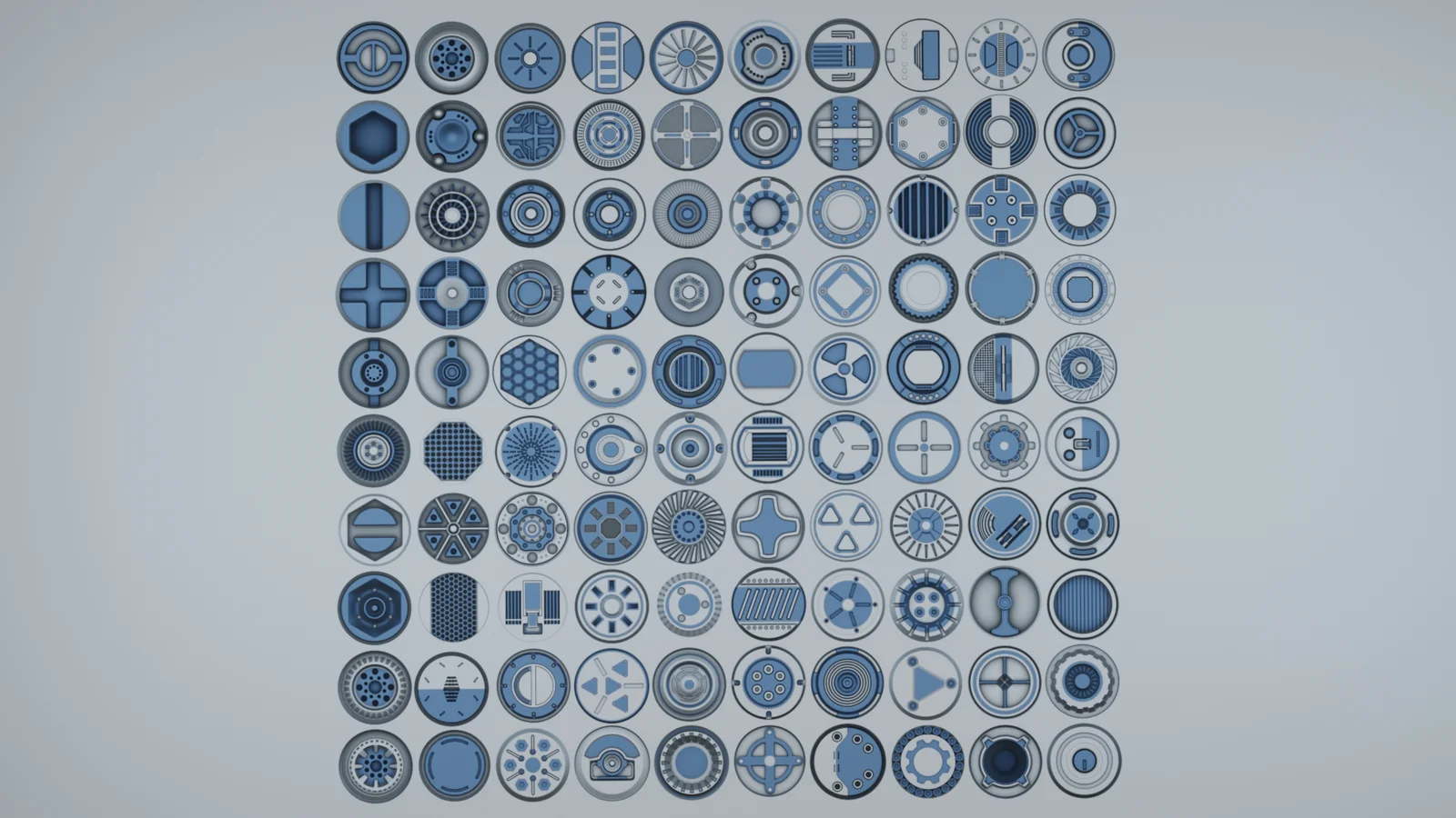 100 Sci-Fi Round Emissive Decals screenshot 3