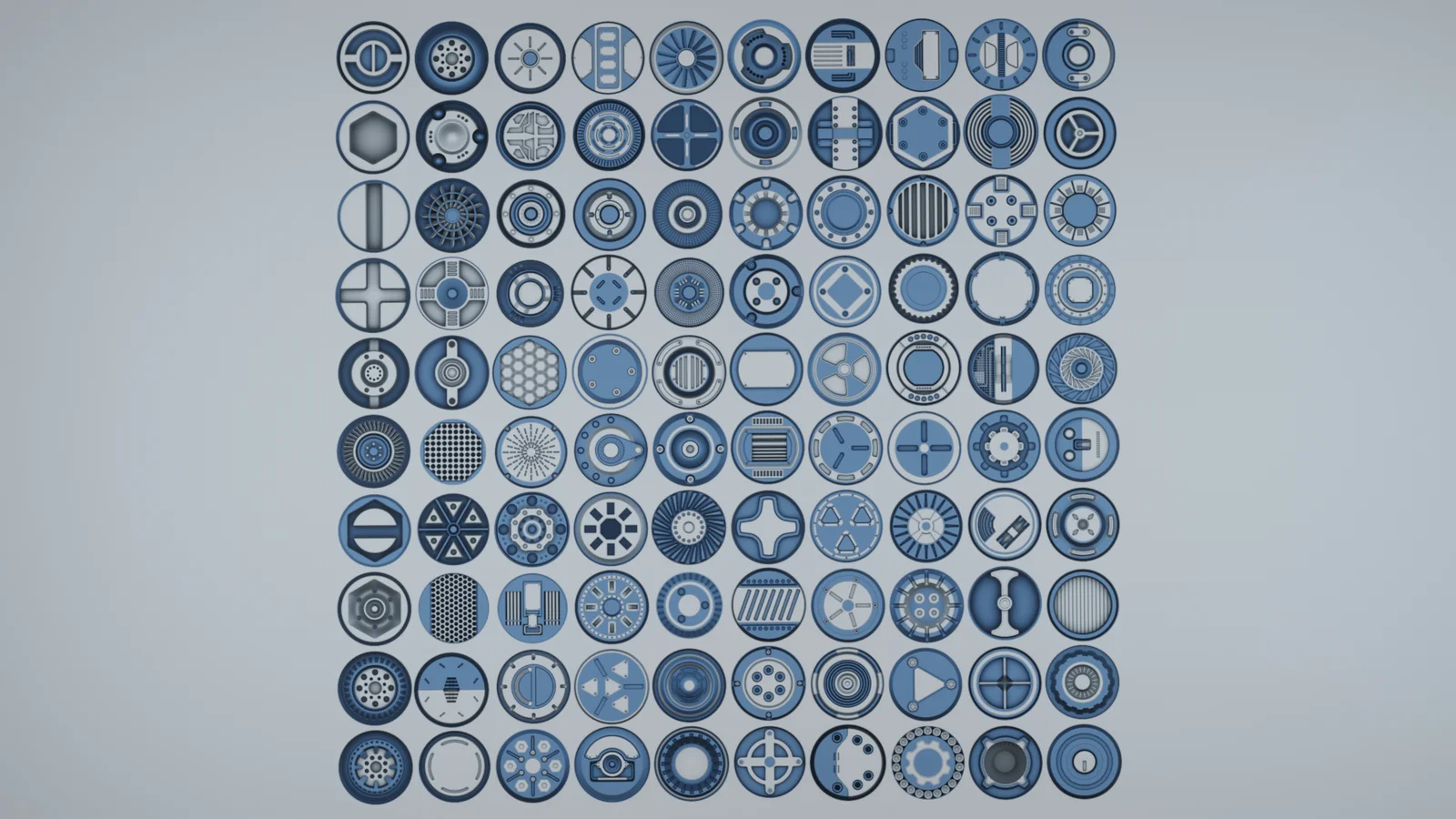 100 Sci-Fi Round Emissive Decals screenshot 4
