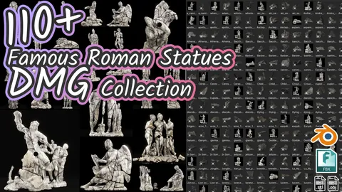 Famous Roman Statues - Blender 3d models