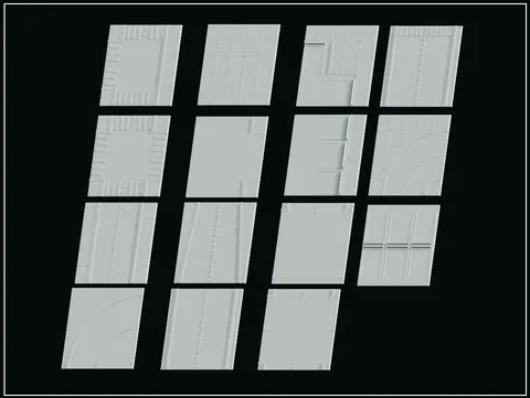 Roads Sidewalks Lots - Blender 3d models