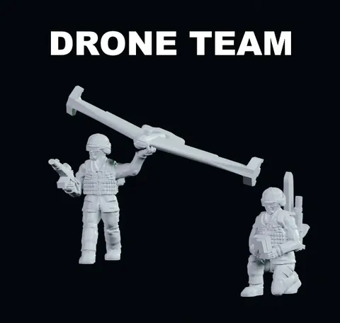 1/100 Military Drone Operators - Blender 3d models