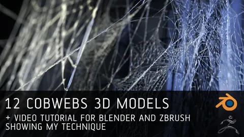 12 Cobwebs - Blender 3d models