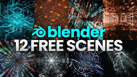 12 Geometry Nodes Scenes - Blender geometry nodes