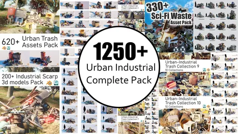 Urban Industrial Complete Pack - Blender 3d models