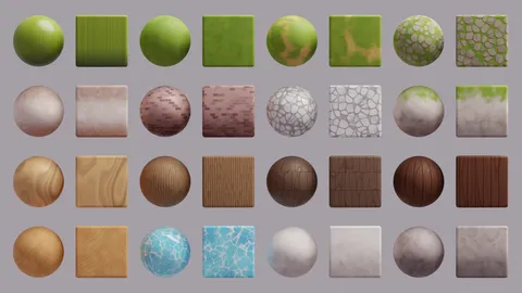 Cartoon Procedural Materials - Blender shaders