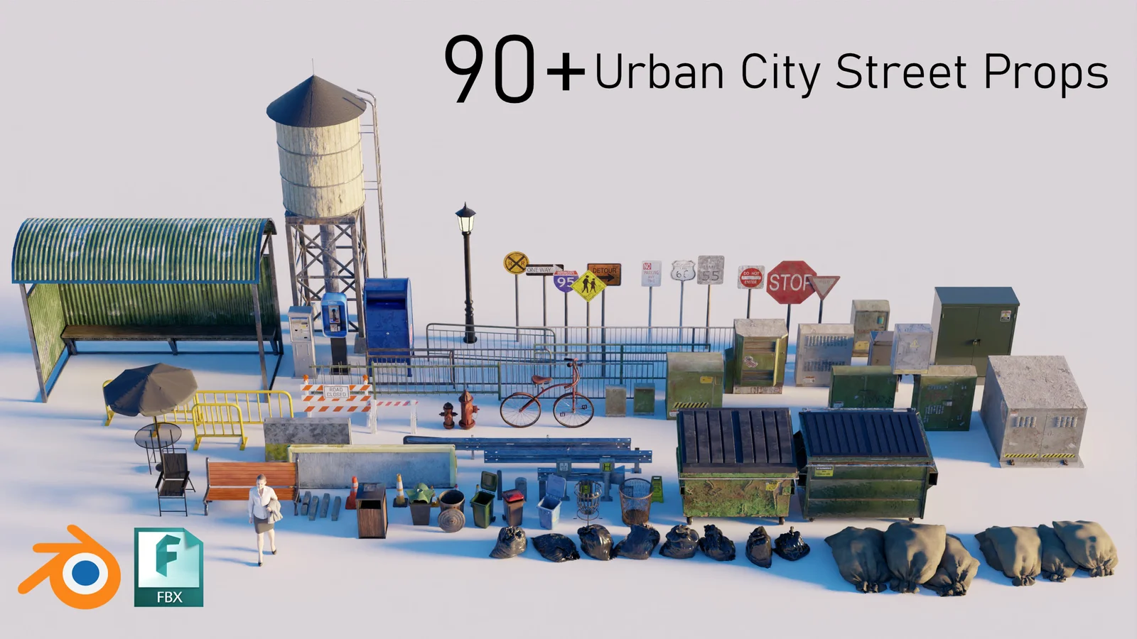 City Street Assets Pack screenshot 2