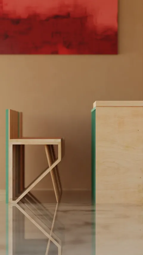 Folding Desk Workstation - Blender 3d models