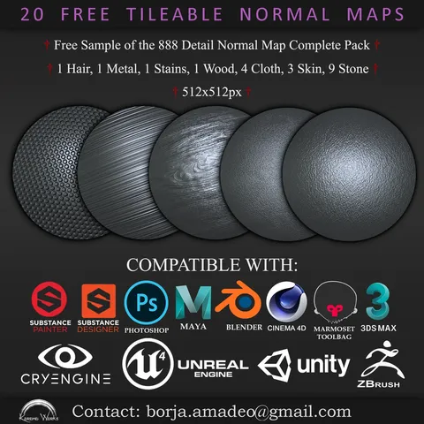 20 Detail Normal Maps - Blender textures & materials