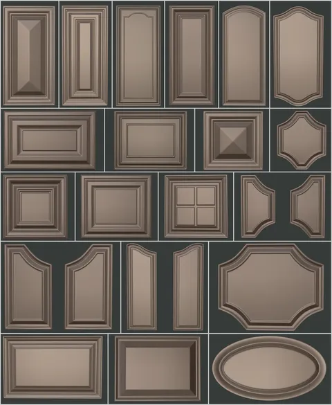 20 Wooden Door and Window Designs - Blender 3d models