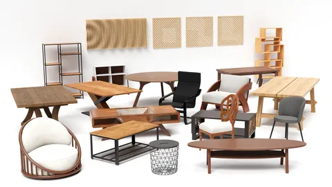 Architectural Furniture Models - Blender 3d models