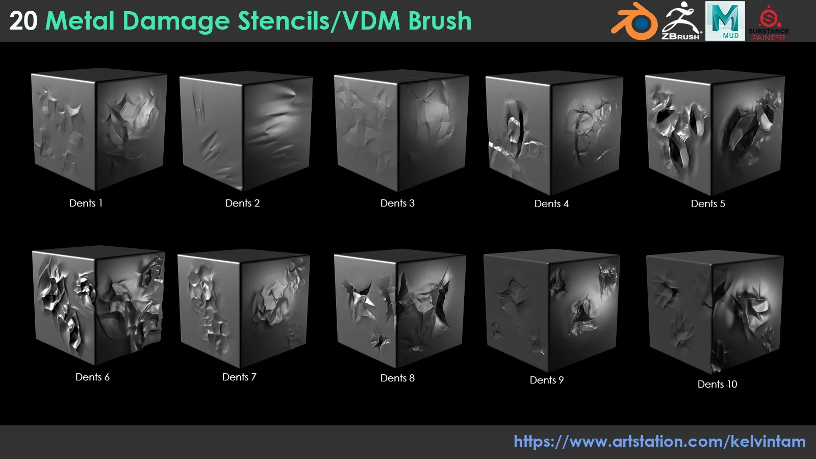 Metal Damage Brushes Pack 1 screenshot 3