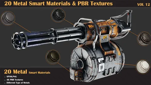 Metal PBR Textures Vol 12 - Blender textures & materials