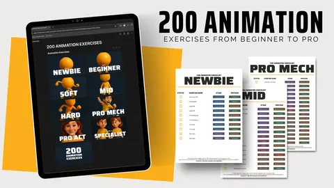 200 Animation Exercises - Blender tutorials & courses