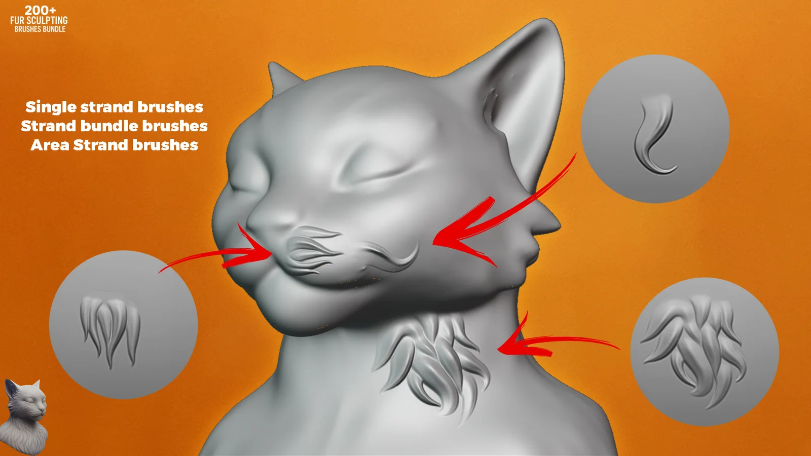 Fur Sculpting Brushes Bundle screenshot 2