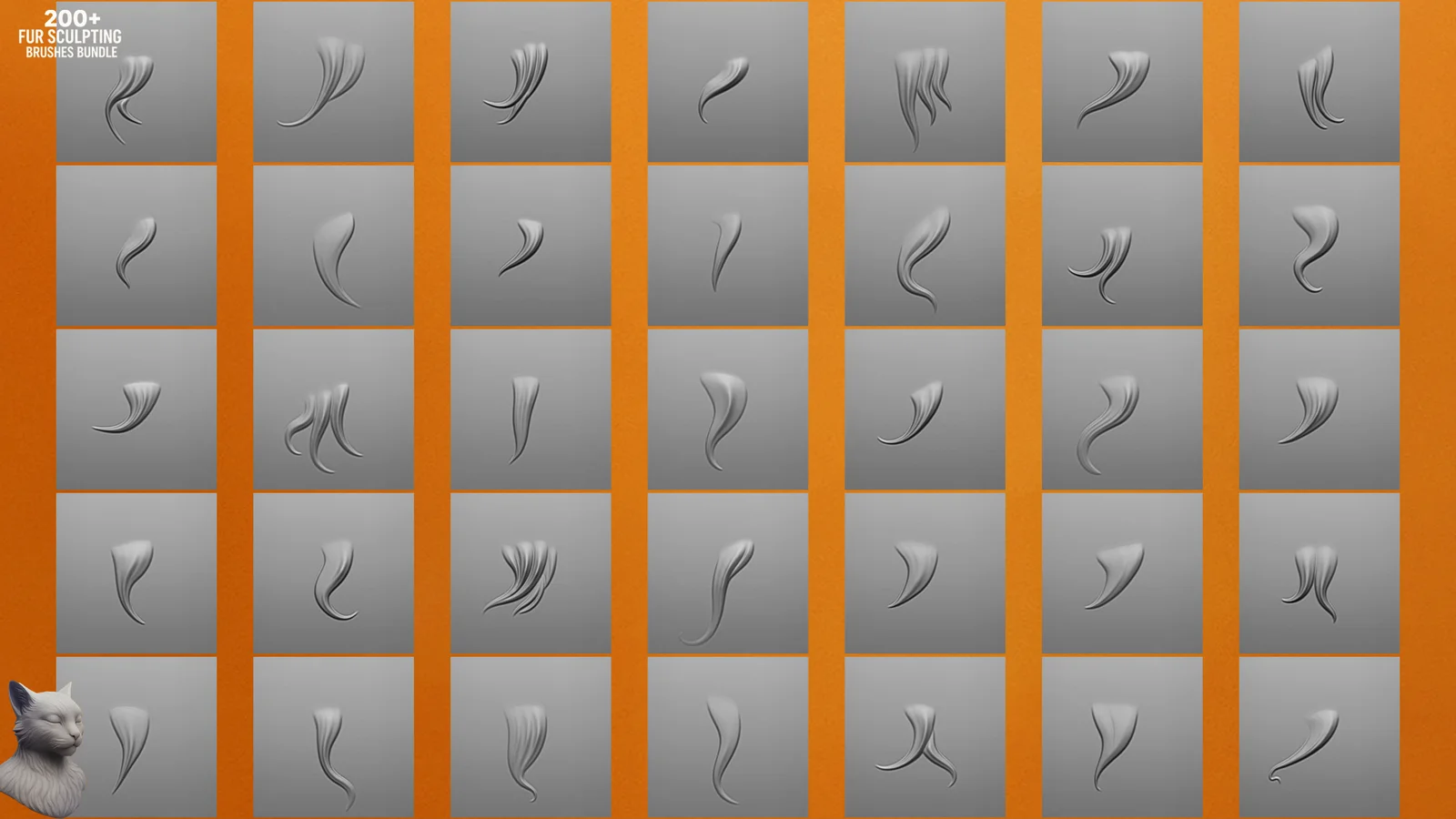 Fur Sculpting Brushes Bundle screenshot 3