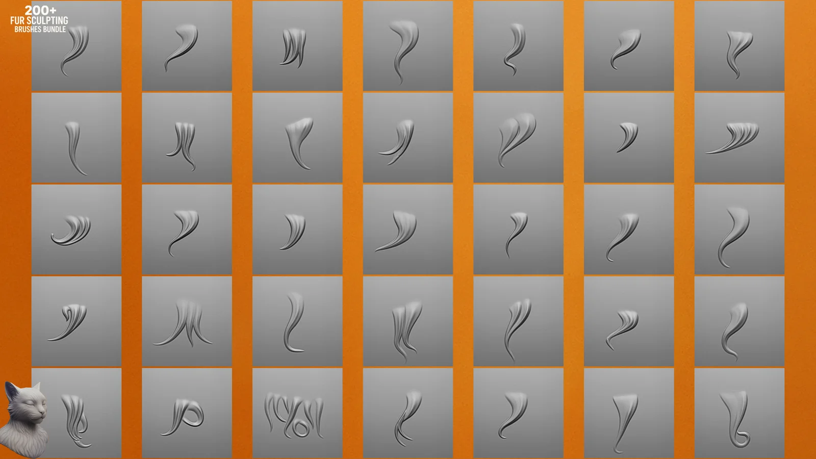 Fur Sculpting Brushes Bundle screenshot 4