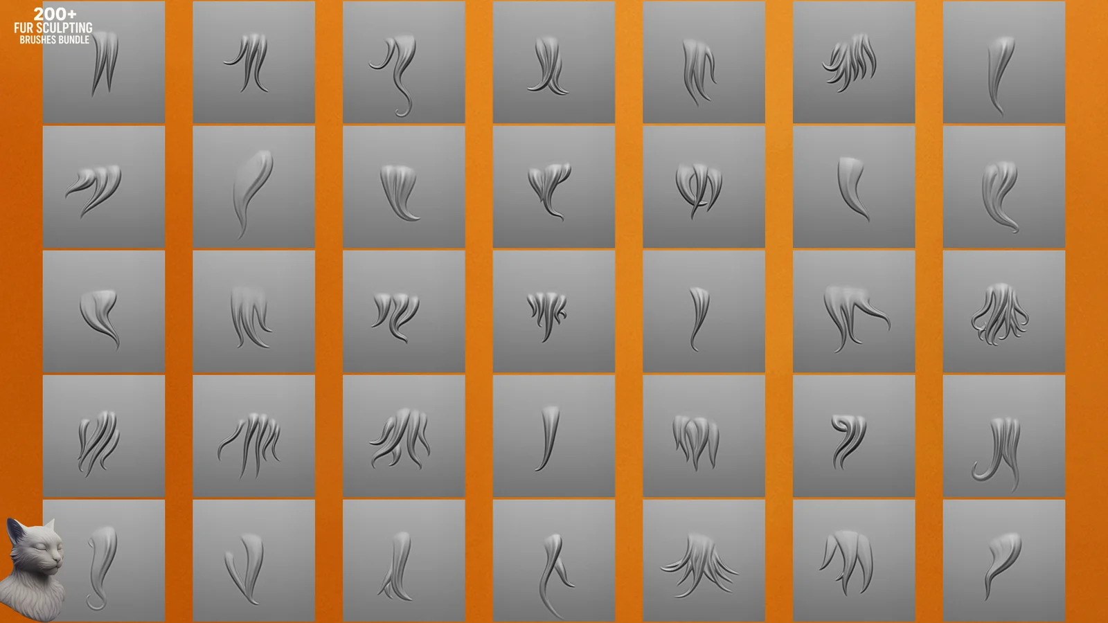 Fur Sculpting Brushes Bundle screenshot 6