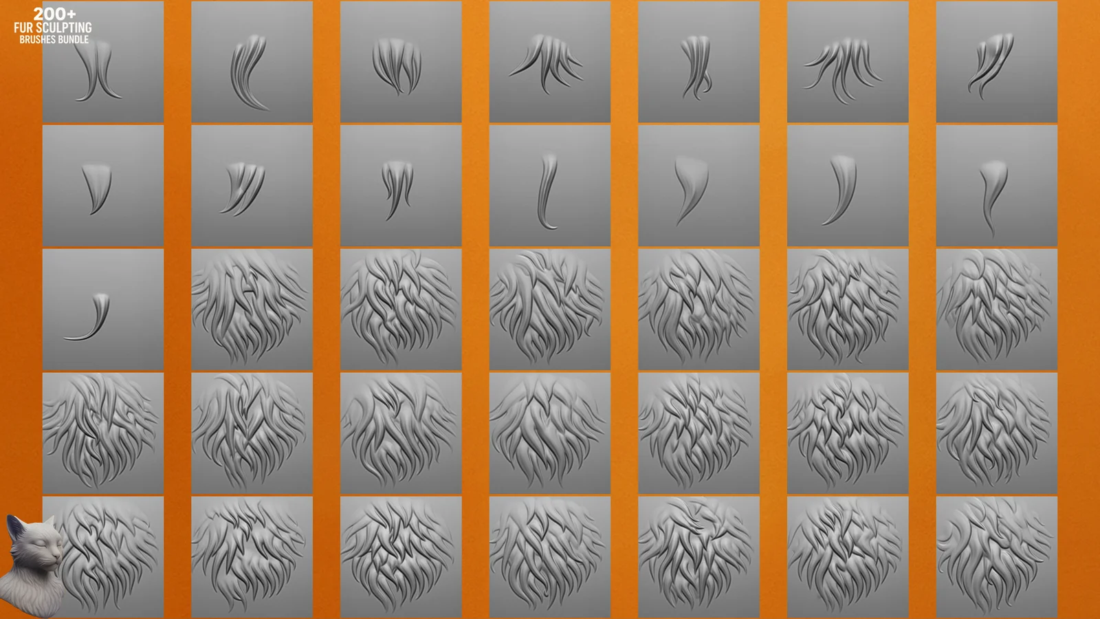 Fur Sculpting Brushes Bundle screenshot 7