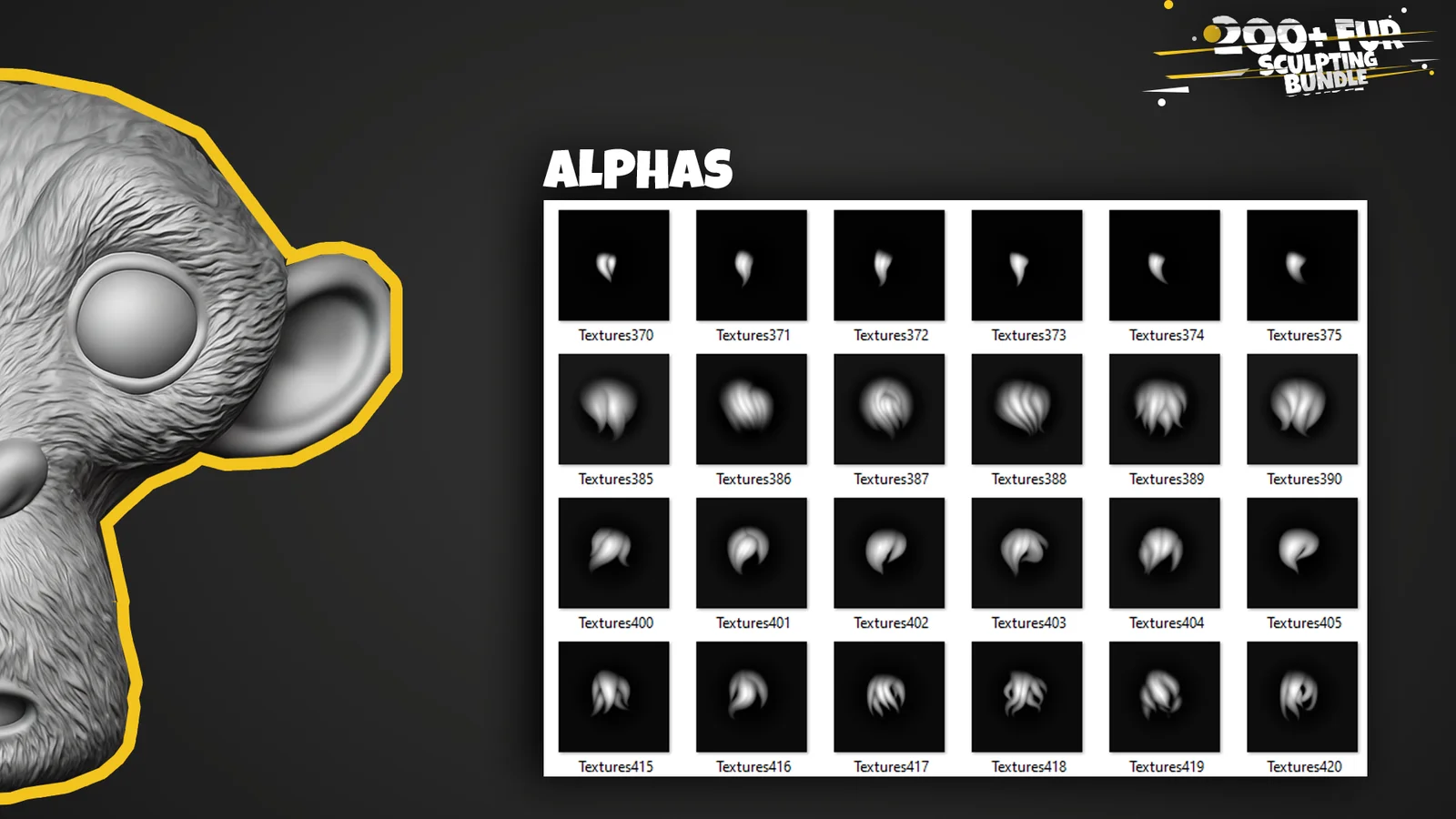 200+ Fur Sculpting Brushes screenshot 2