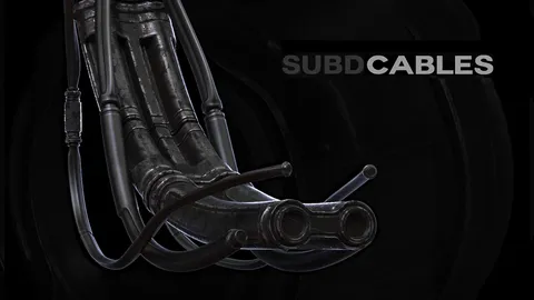 22 Cables SubD - Blender 3d models