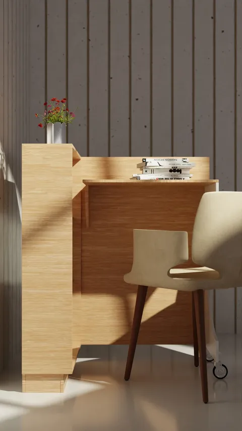 Folding Study Table - Blender 3d models