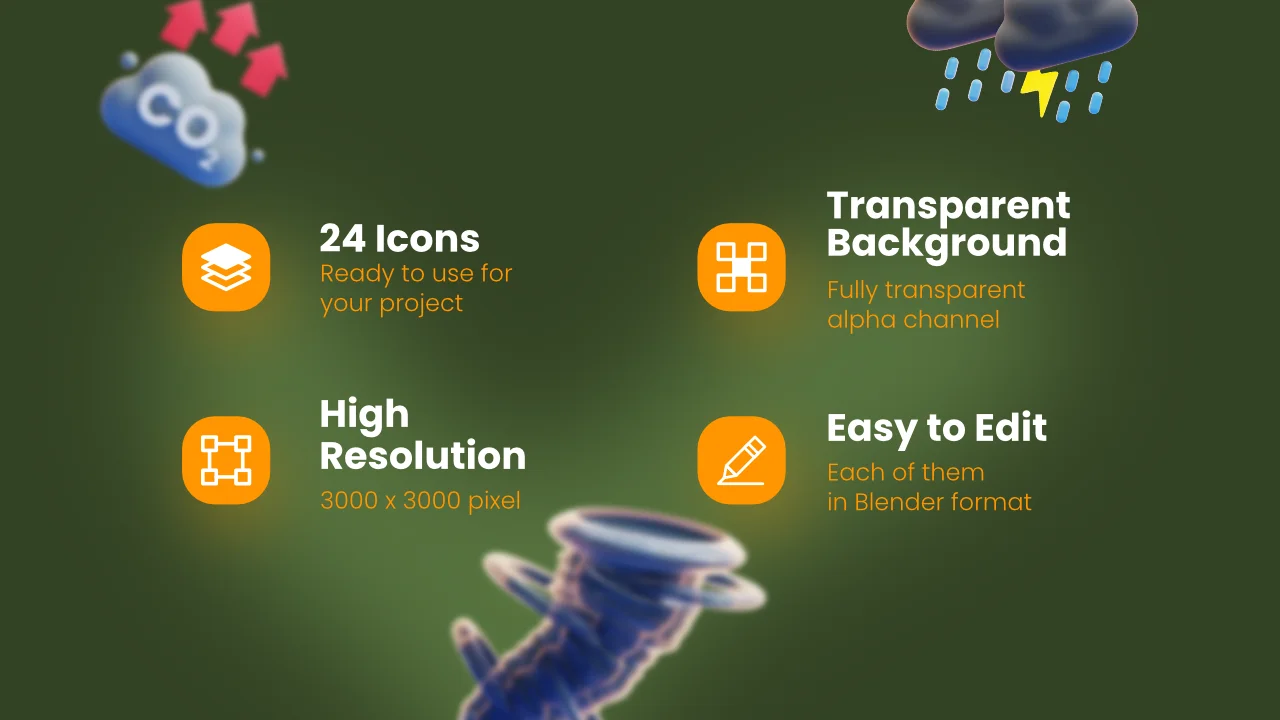 Climate Change 3D Icons screenshot 2