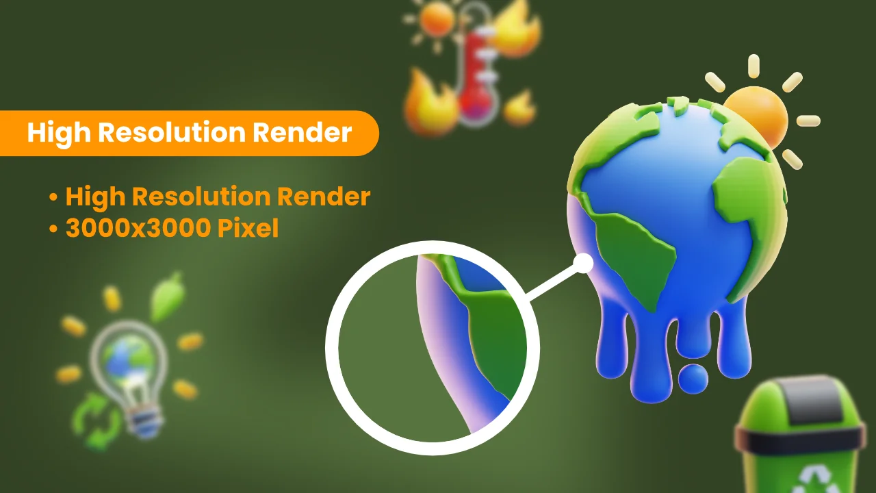 Climate Change 3D Icons screenshot 3