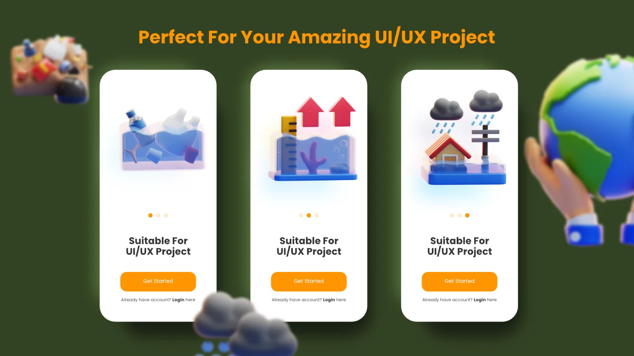 Climate Change 3D Icons screenshot 5