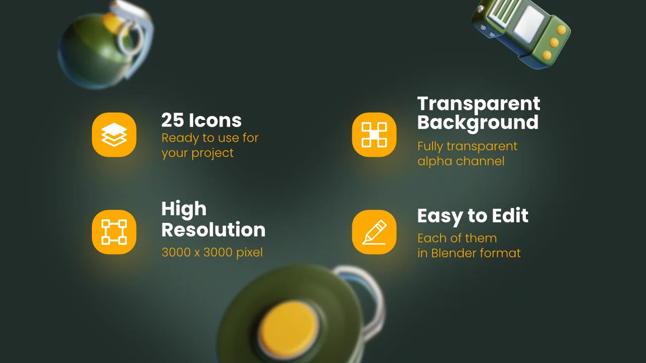 Army 3D Icons screenshot 2