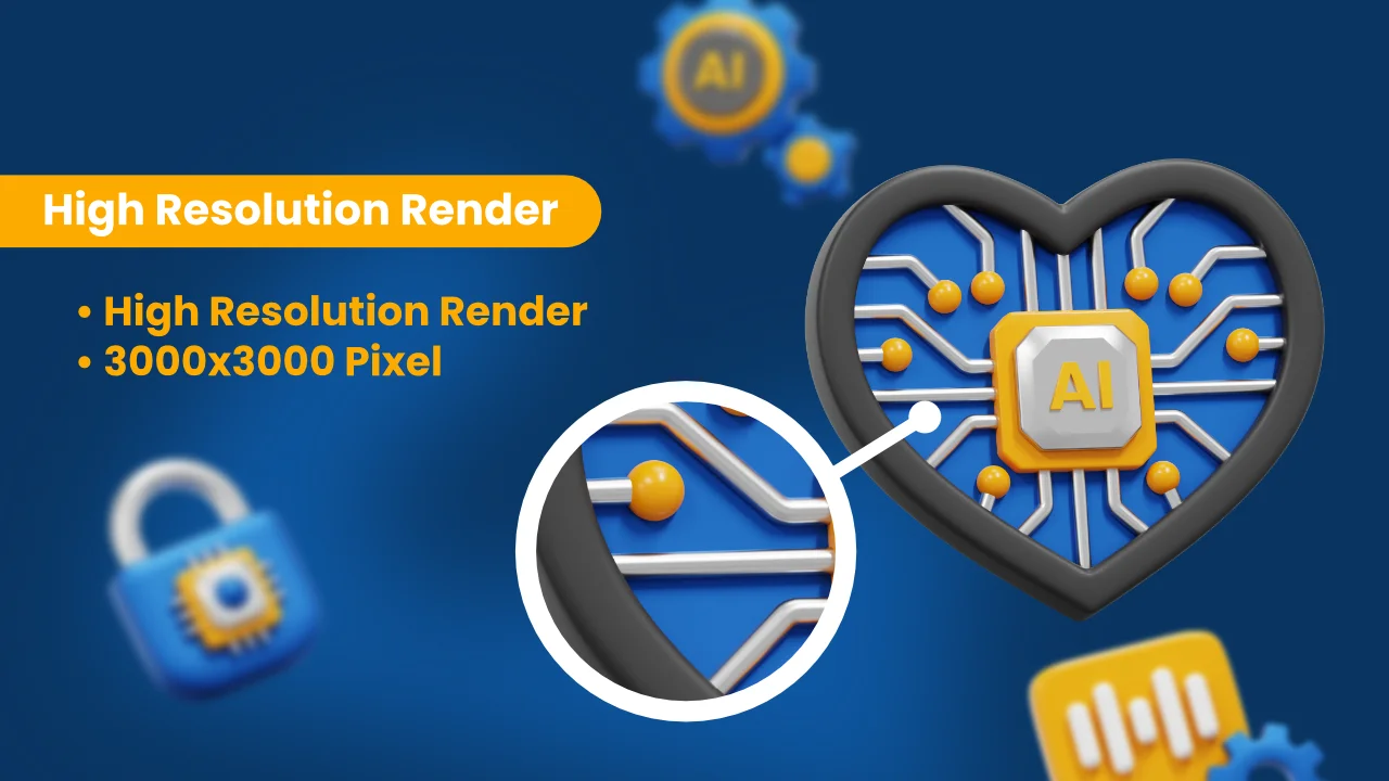 Artificial Intelligence 3D Icons screenshot 3