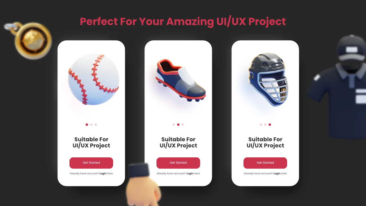 25 Baseball 3D Icons screenshot 5