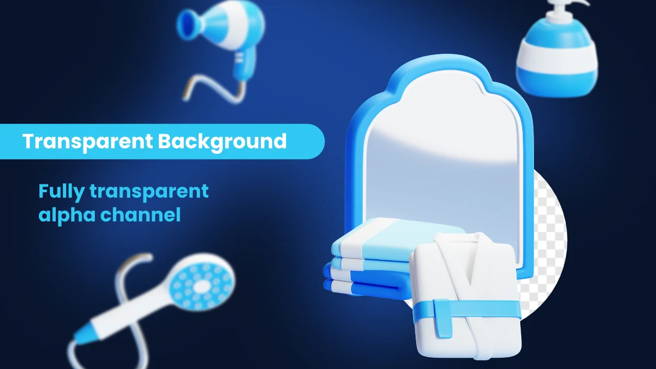 25 Bathroom 3D Icons screenshot 4