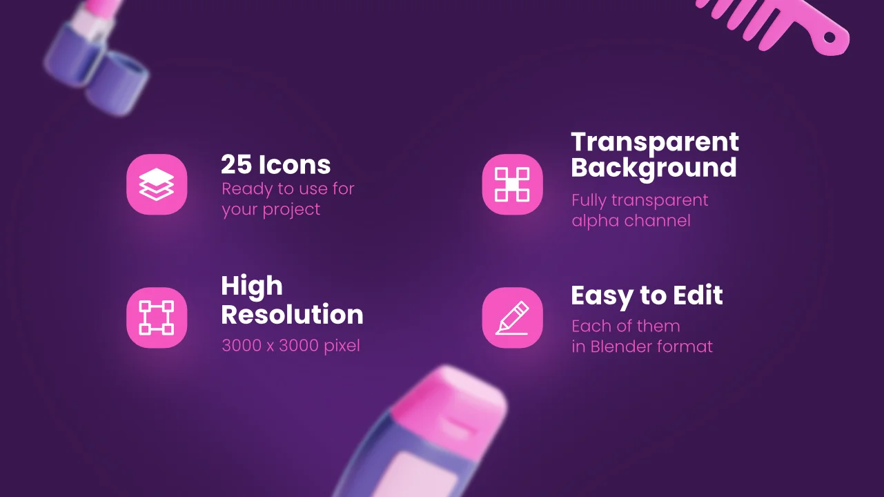 Beauty & Treatment 3D Icons screenshot 2