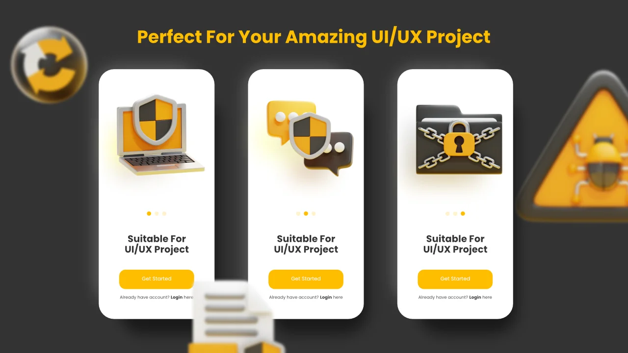 Cyber Security 3D Icons screenshot 5