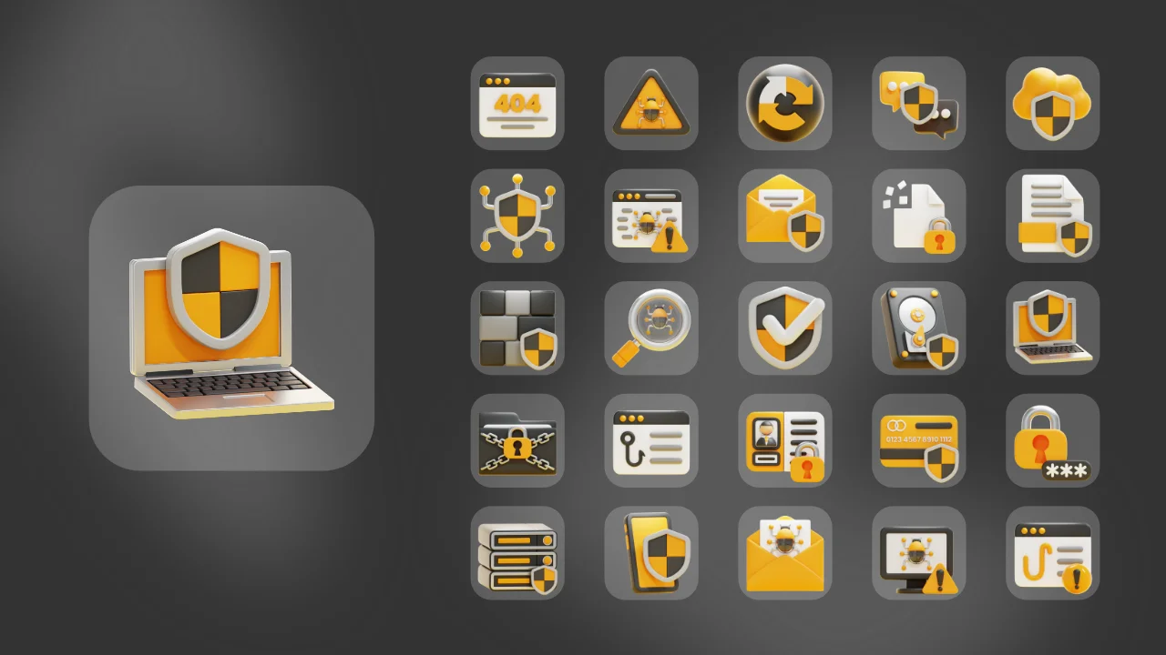 Cyber Security 3D Icons screenshot 7