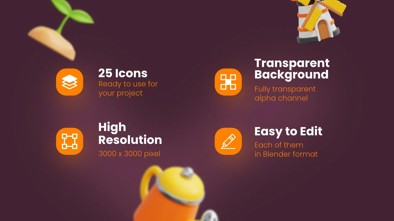 Farming & Agriculture 3D Icons screenshot 2