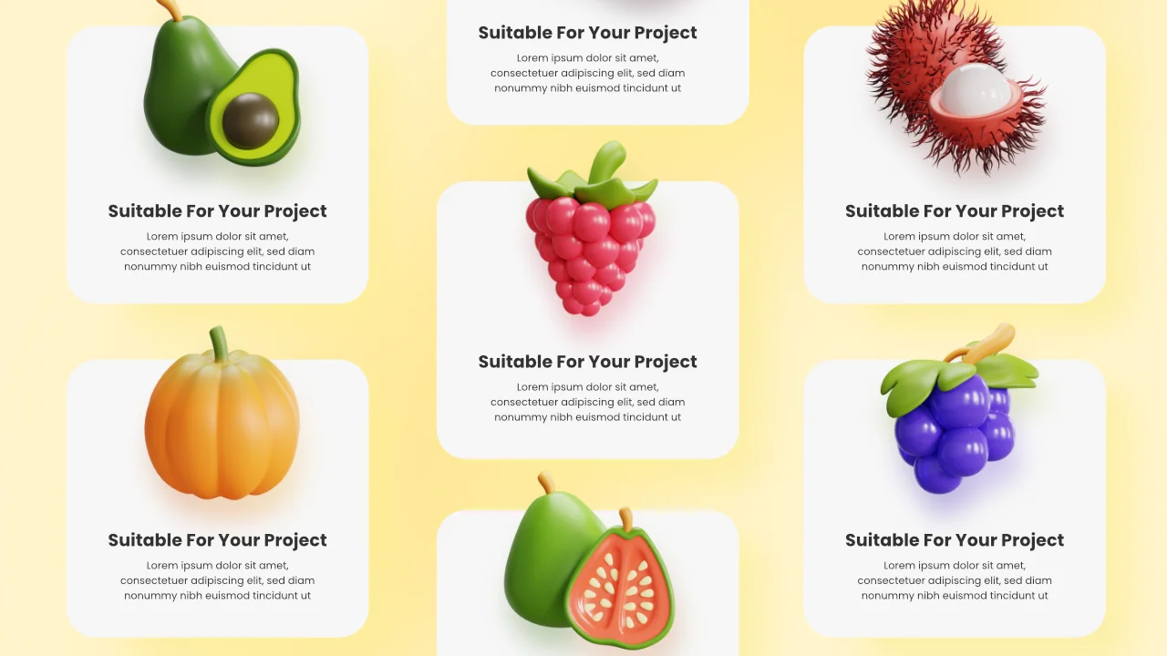 25 Fruits 3D Icons screenshot 5