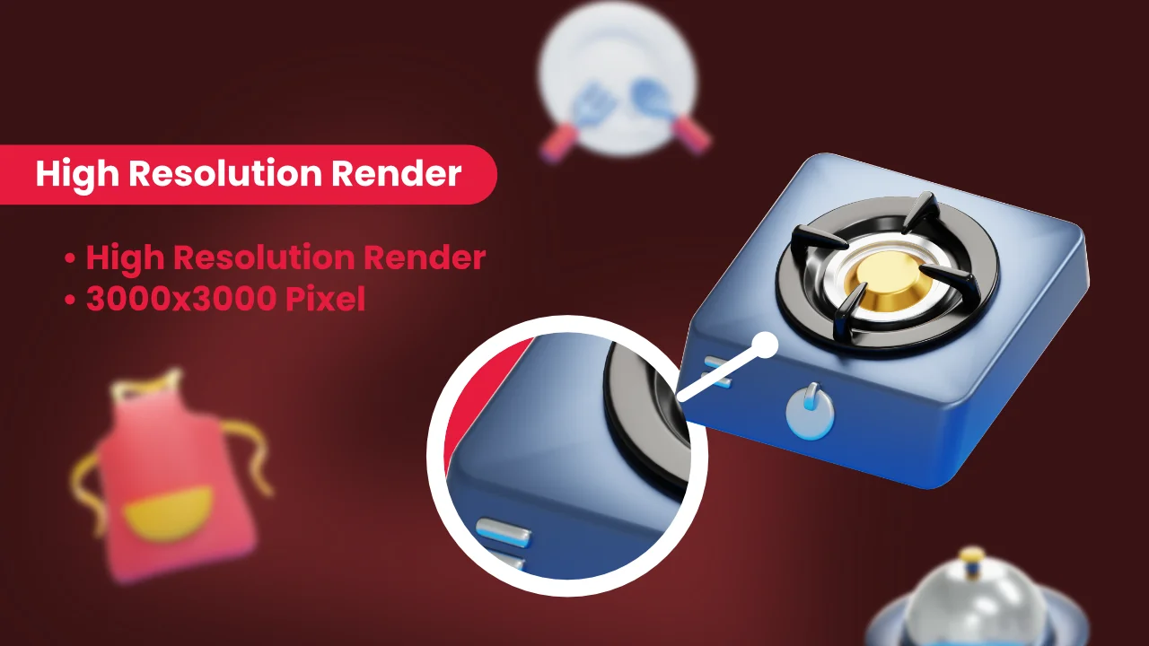 25 Kitchenware 3D Icons screenshot 3