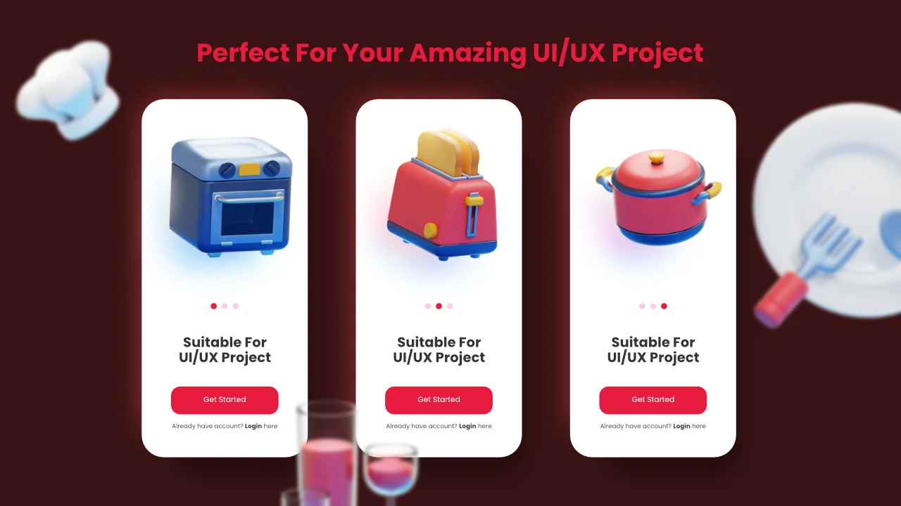 25 Kitchenware 3D Icons screenshot 5