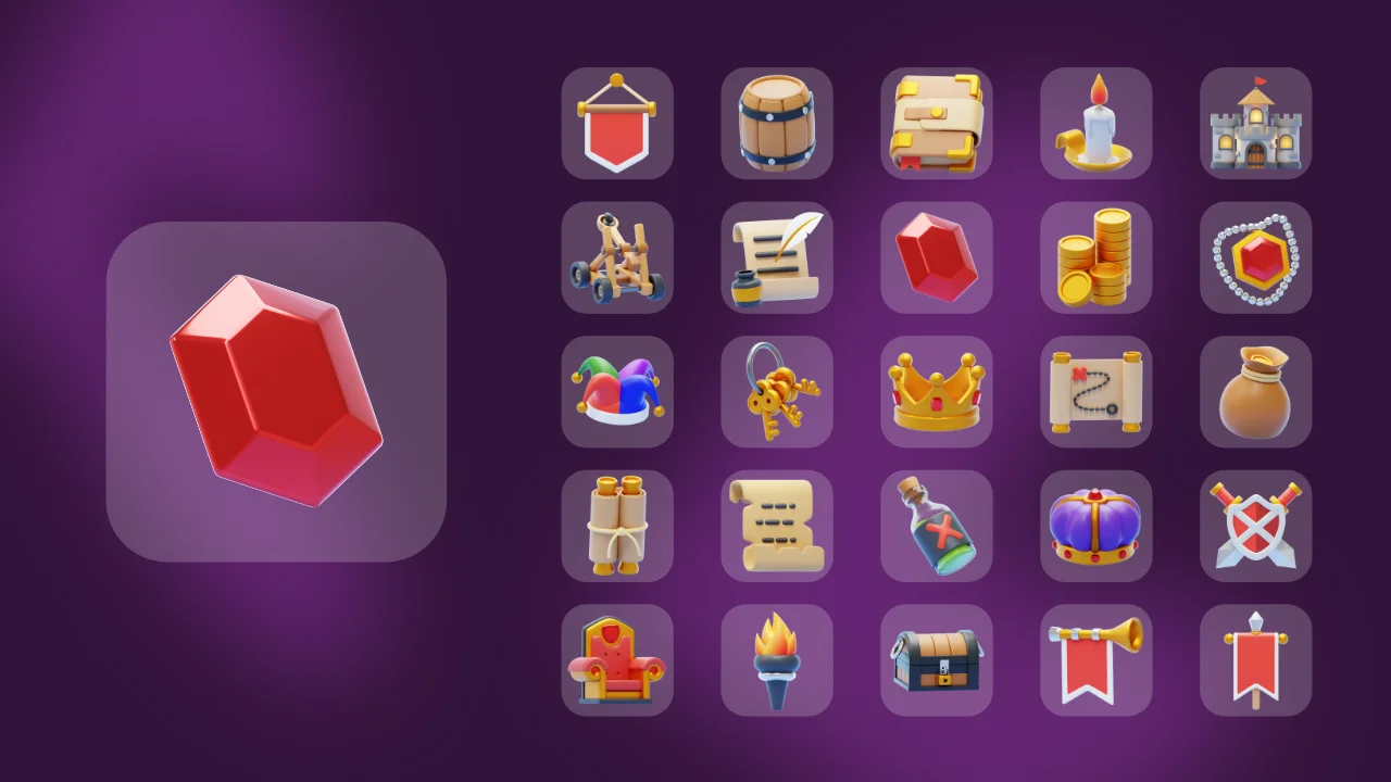 Medieval Ages 3D Icons screenshot 7