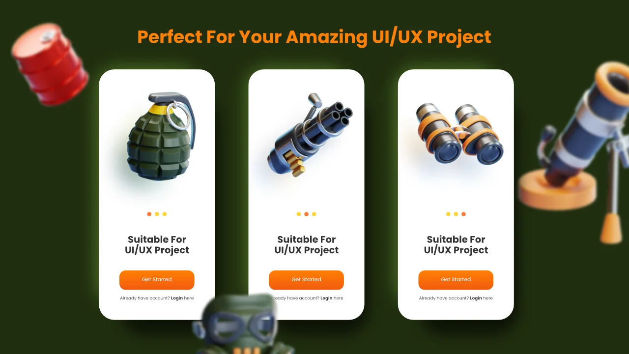 Military Weapons 3D Icons screenshot 4