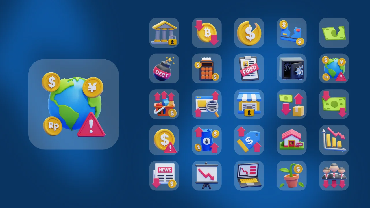 Recession Economic Crisis Icons screenshot 7