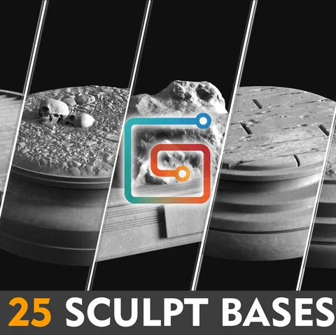 25 Sculpt Bases - Blender 3d models