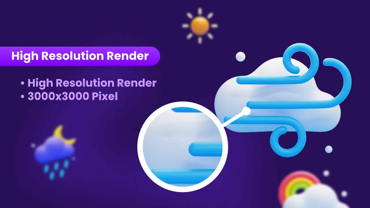 25 Weather 3D Icons screenshot 3