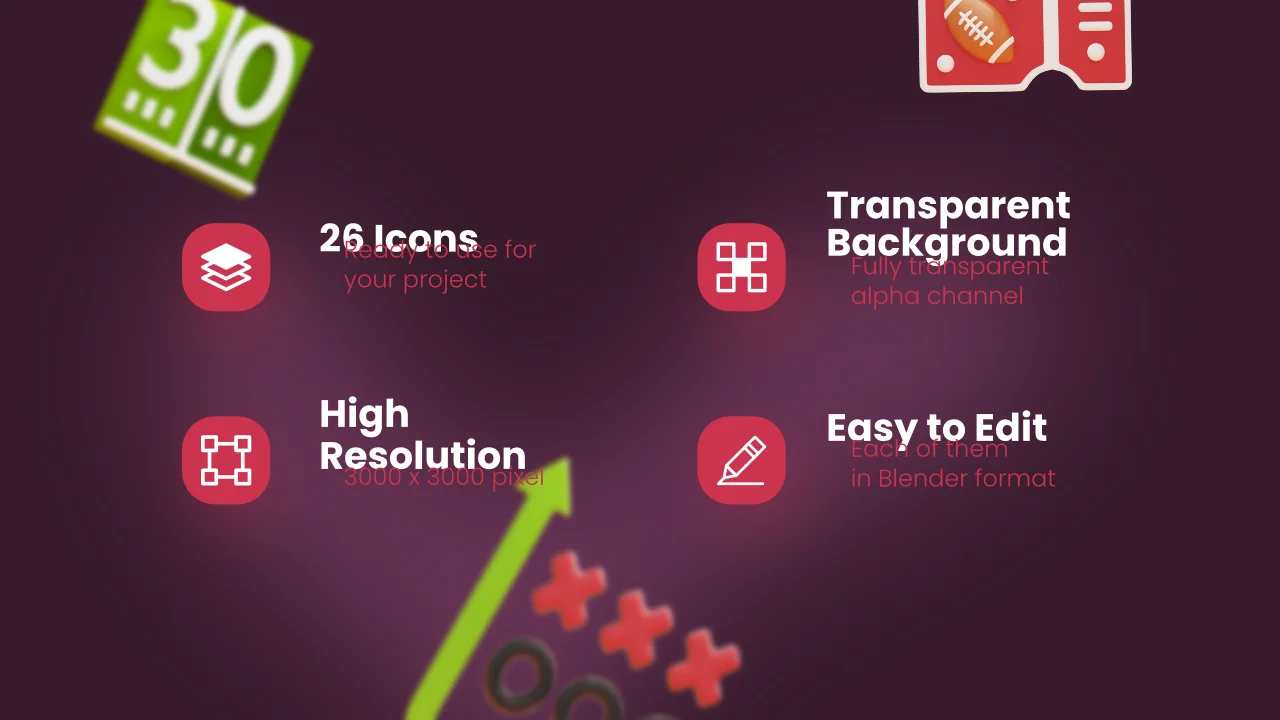 American Football 3D Icons screenshot 2